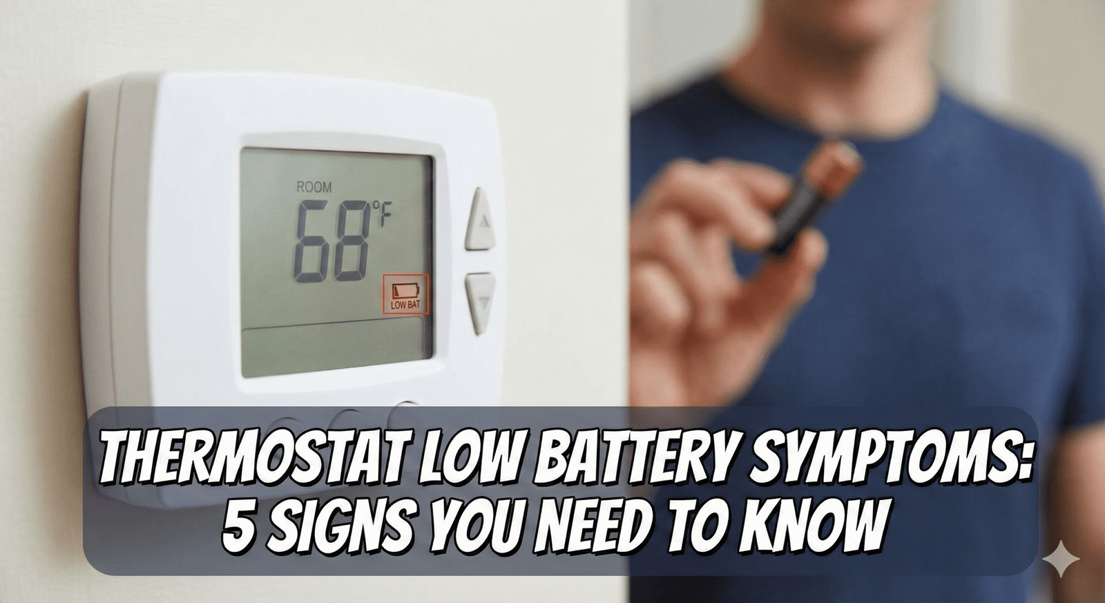 thermostat low battery symptoms