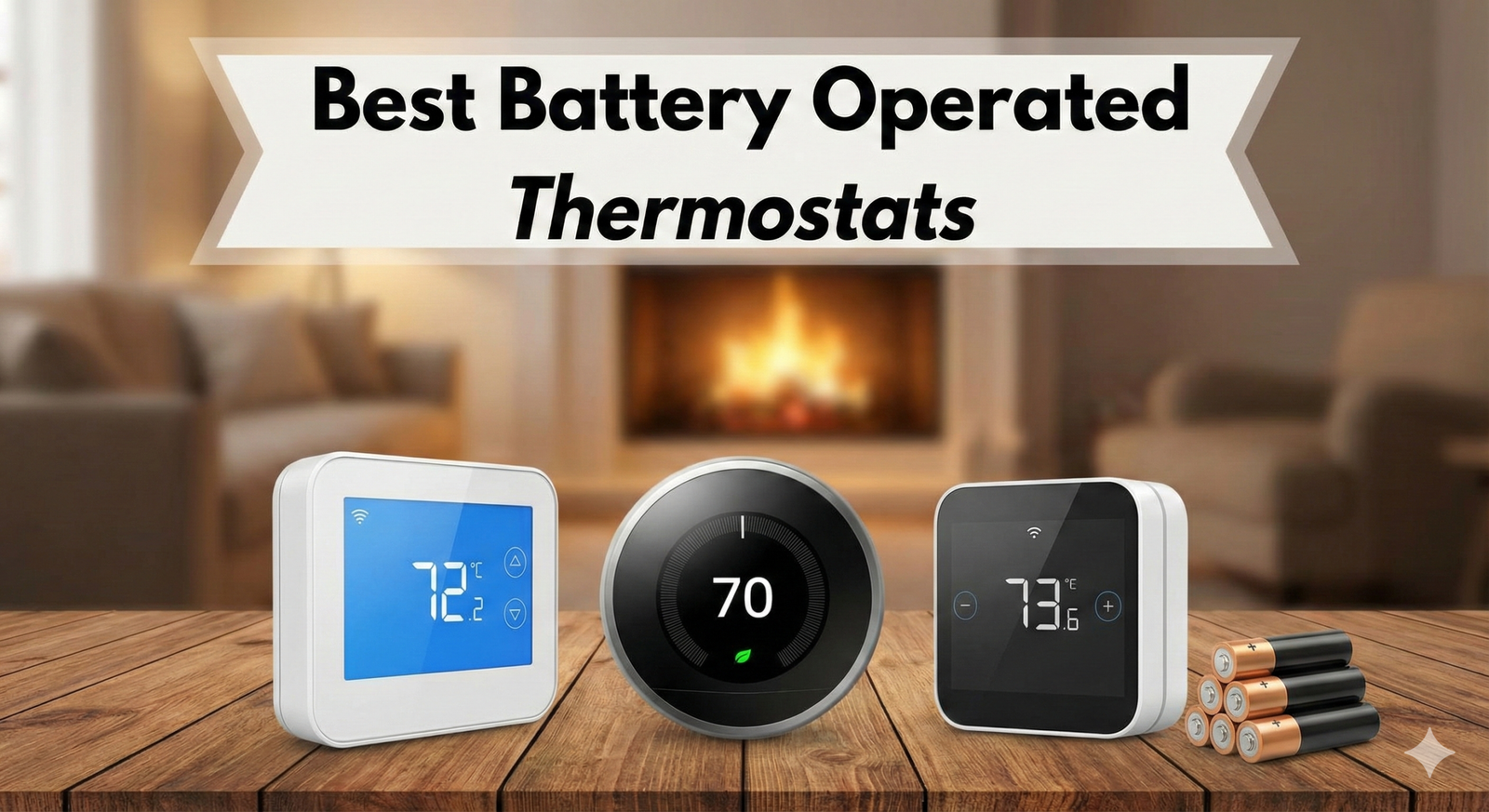 Modern Smart Thermostat on Wall