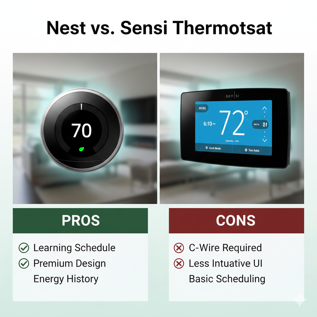 Google Nest Learning Thermostat vs Emerson Sensi Touch
