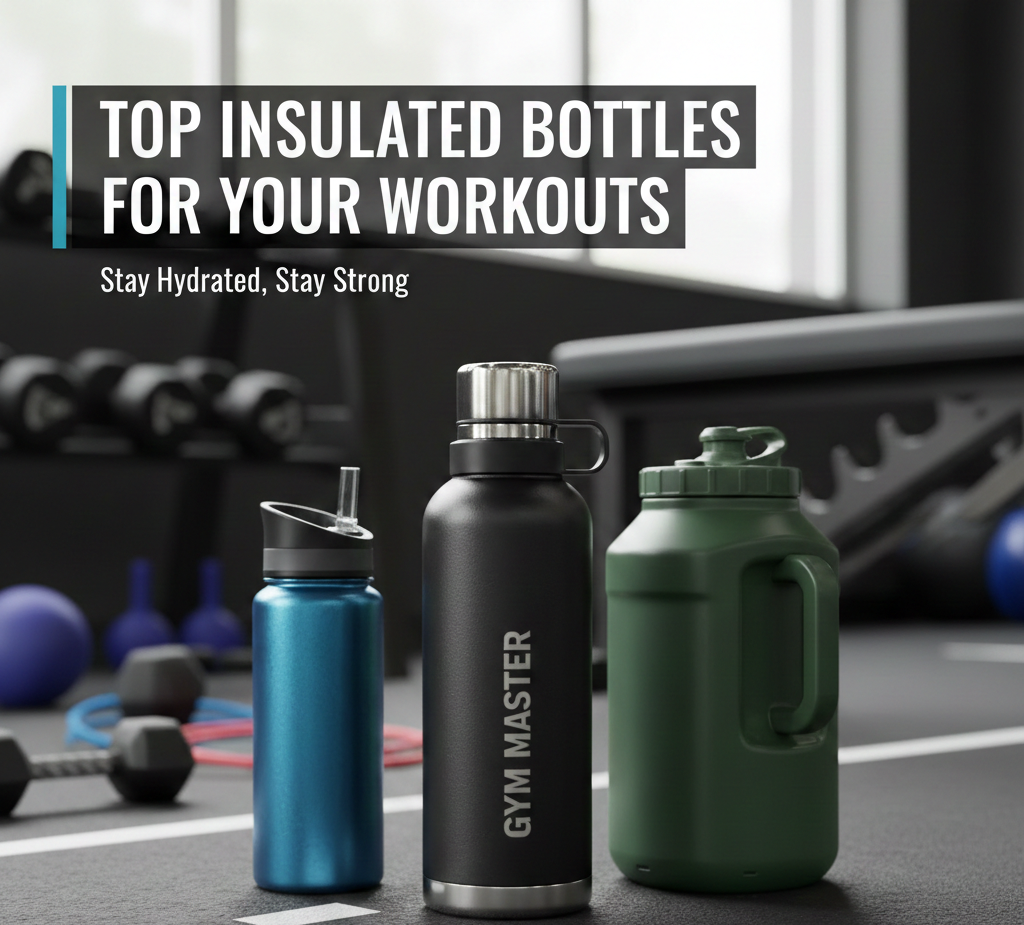 Person drinking from a thermos bottle at the gym