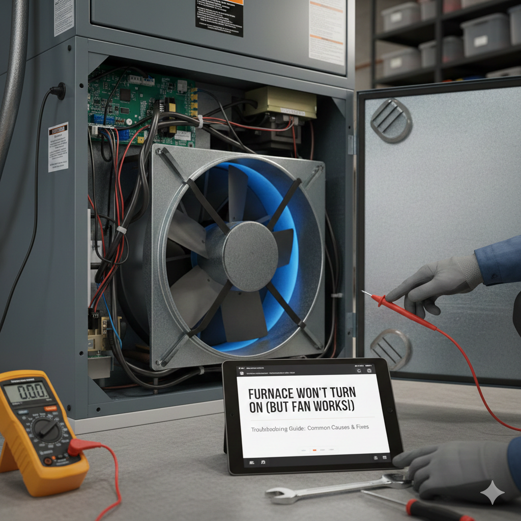 furnace won't turn on but fan works