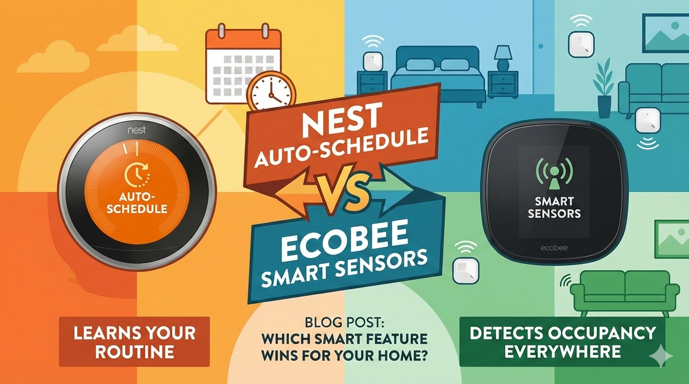 nest auto schedule vs ecobee smart sensors