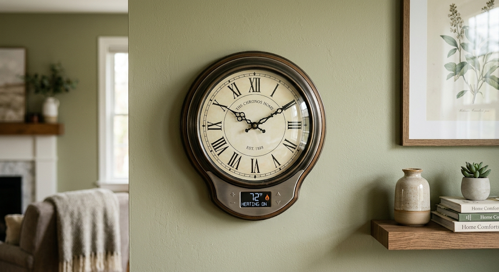 Clock face thermostat cover