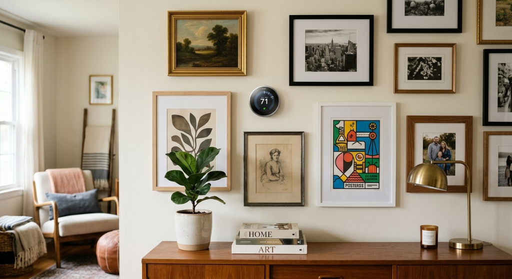 Gallery wall thermostat