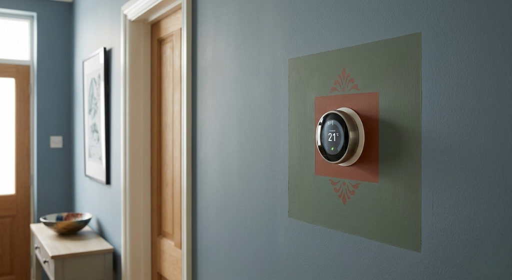 Painted surround hallway thermostat