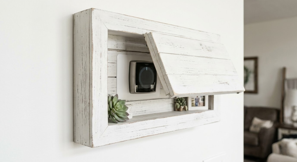 Shiplap shadow box thermostat