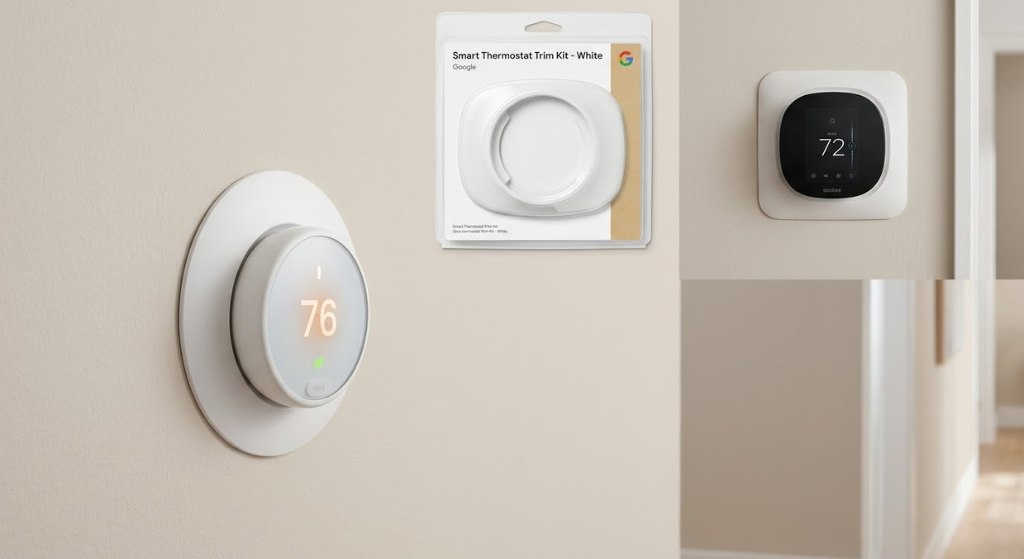 Smart thermostat trim kit